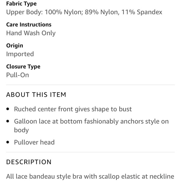 B.tempt’d by Wacoal Black Lace Bandeau, XS, NWT - Picture 9 of 9